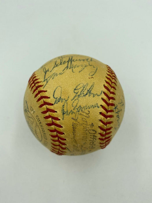 1960 Chicago Cubs Team Signed NL Baseball Ernie Banks Ron Santo With JSA COA