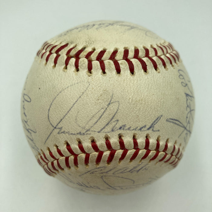 1965 All Star Game Team Signed Baseball Roberto Clemente Hank Aaron PSA Beckett