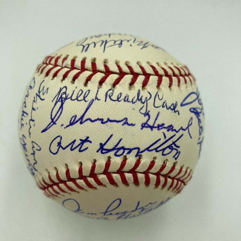 Beautiful Negro League Legends Multi Signed Baseball 30 Sigs With JSA COA