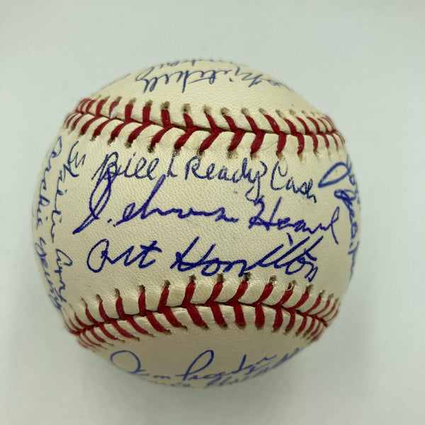 Beautiful Negro League Legends Multi Signed Baseball 30 Sigs With JSA COA