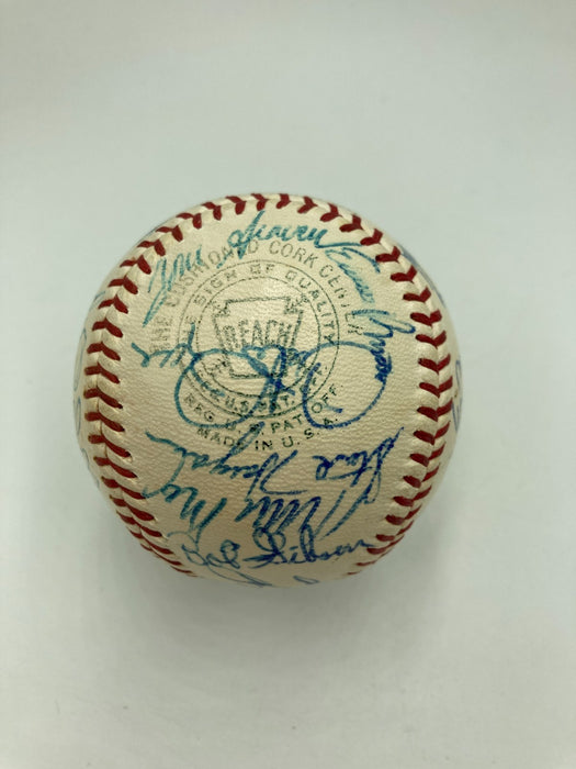Beautiful 1967 All Star Game Team Signed Baseball Roberto Clemente 25 Sigs JSA