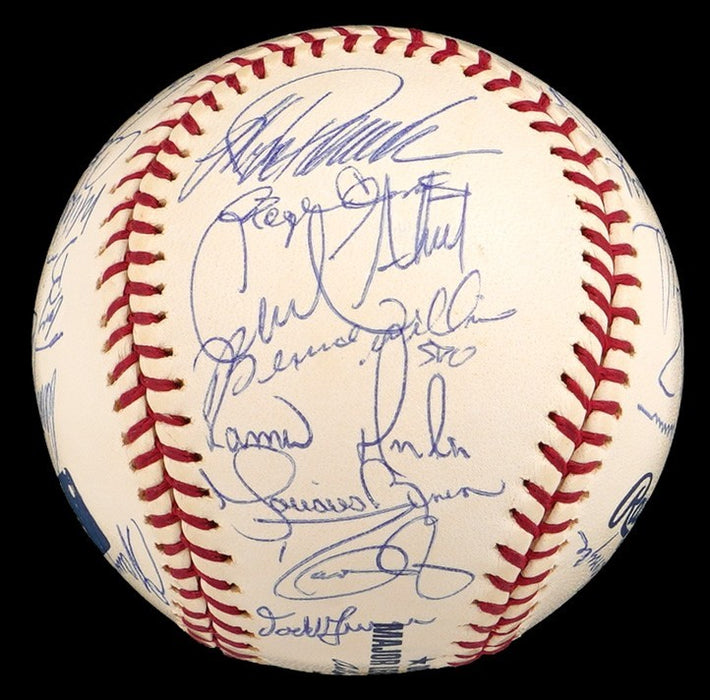 2001 New York Yankees AL Champs Team Signed Baseball 30 Sigs Derek Jeter PSA DNA