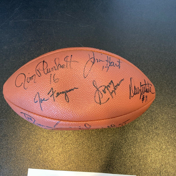 Johnny Unitas Sonny Jurgensen Quarterback Legends Signed Football JSA COA