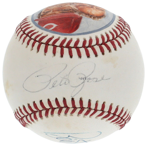 Pete Rose & Bart Giamatti Dual-Signed National League Baseball JSA COA