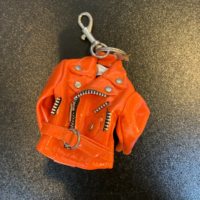 Joely Fisher Signed Vintage Toy Leather Jacket Keychain JSA COA