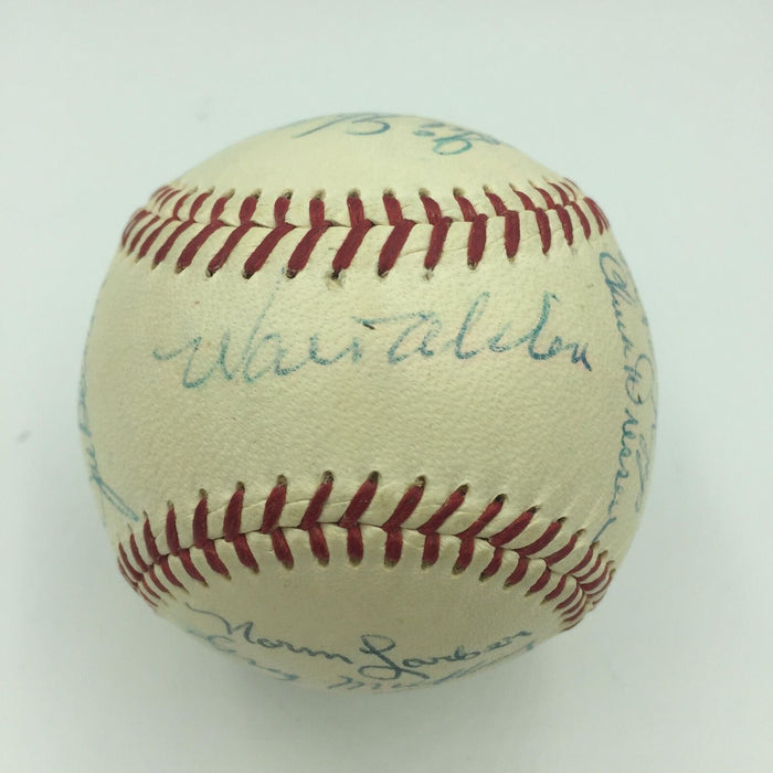 Nice 1958 Los Angeles Dodgers Team Signed National League Baseball JSA COA