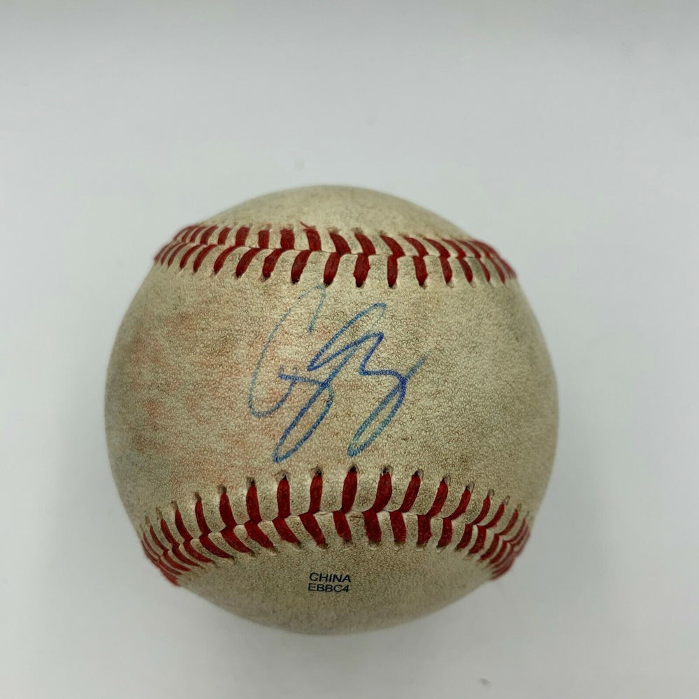 Corey Seager 2013 Rookie Signed Game Used Minor League Baseball With JSA COA