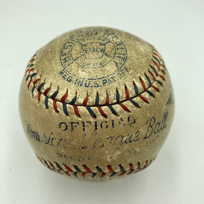 Babe Ruth Single Signed 1920's Official American League Baseball JSA COA Auto