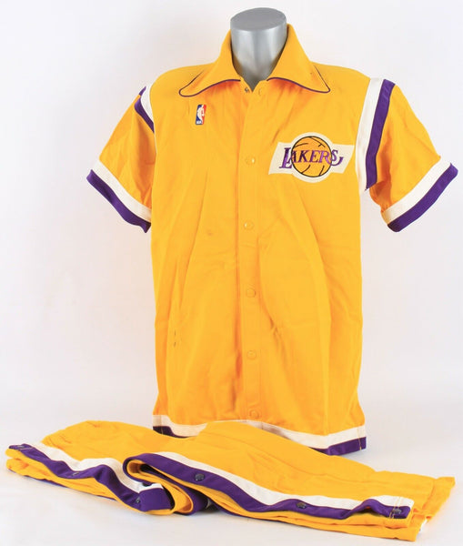 1987 Los Angeles Lakers "Showtime" Game Used Warm Up Suite W/Pants MEARS COA
