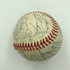 Joe Dimaggio Rube Marquard Frankie Frisch New York Legends Signed Baseball JSA