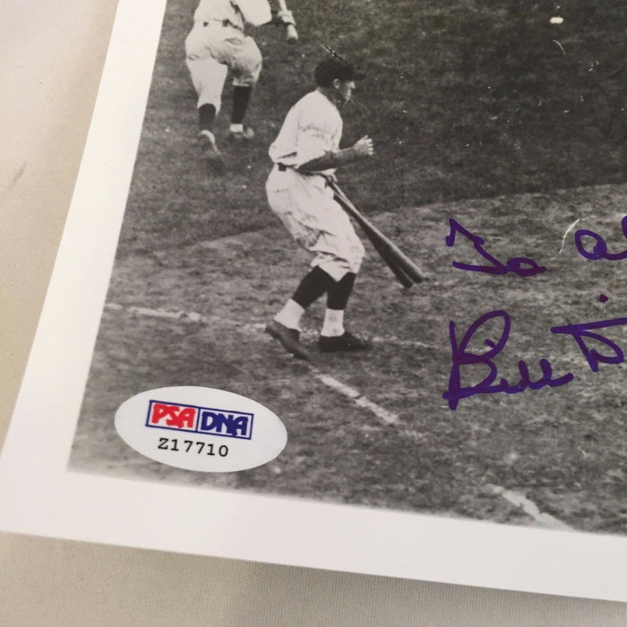 Vintage Bill Dickey Signed Autographed Yankees World Series Photo PSA DNA COA