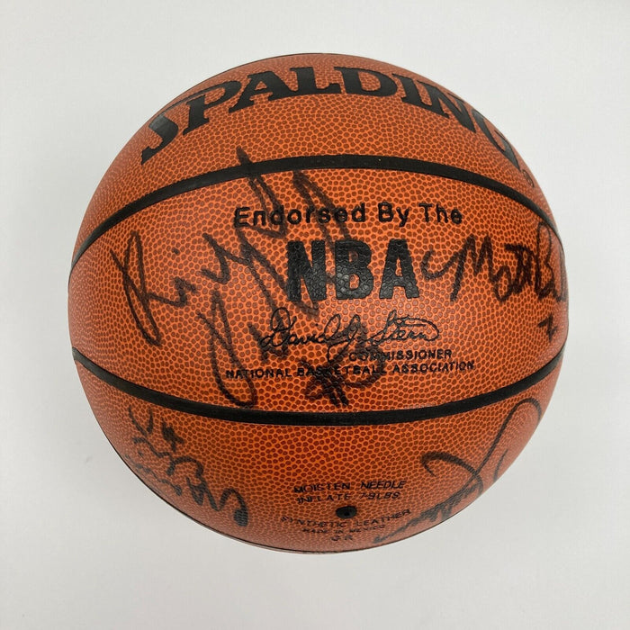 1993-94 Houston Rockets NBA Champs Team Signed Spalding NBA Basketball JSA COA