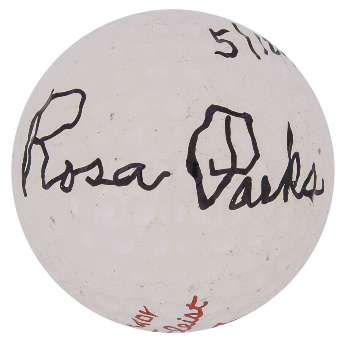 Extraordinary Rosa Parks Signed Golf Ball Beckett Civil Rights Movement