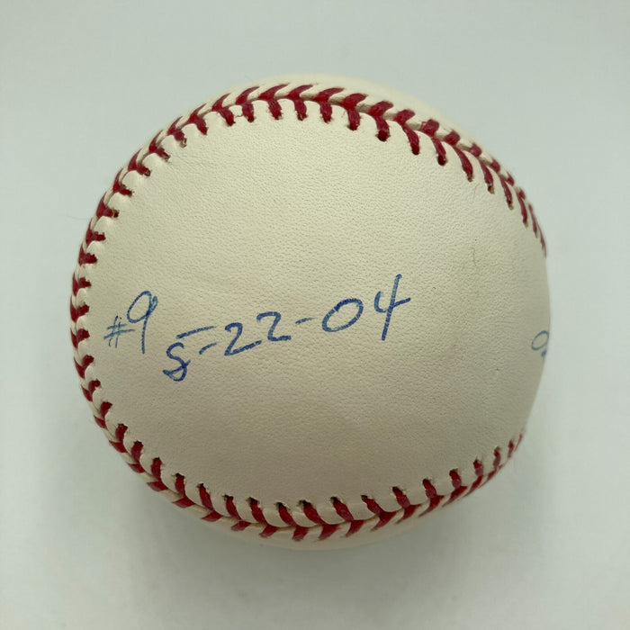 Reggie Jackson Jersey Retirement #44 8-14-93 	 5-22-04 Signed Baseball Steiner