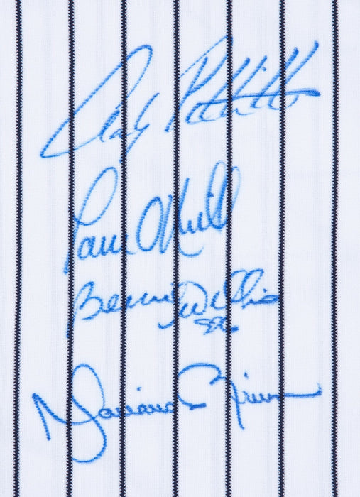 New York Yankees Dynasty Signed Jersey Derek Jeter Mariano Rivera Steiner #7/10