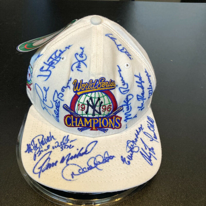 1996 New York Yankees Team Signed World Series Hat With Derek Jeter JSA COA