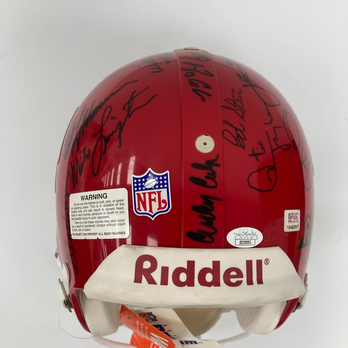 1969 KANSAS CITY CHIEFS SUPER BOWL IV CHAMPIONS TEAM SIGNED HELMET JSA COA