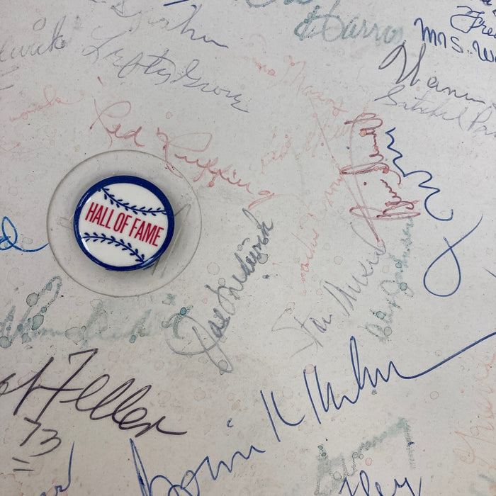 Incredible 1970's HOF Multi Signed Home Plate 67 Sigs Satchel Paige Beckett COA