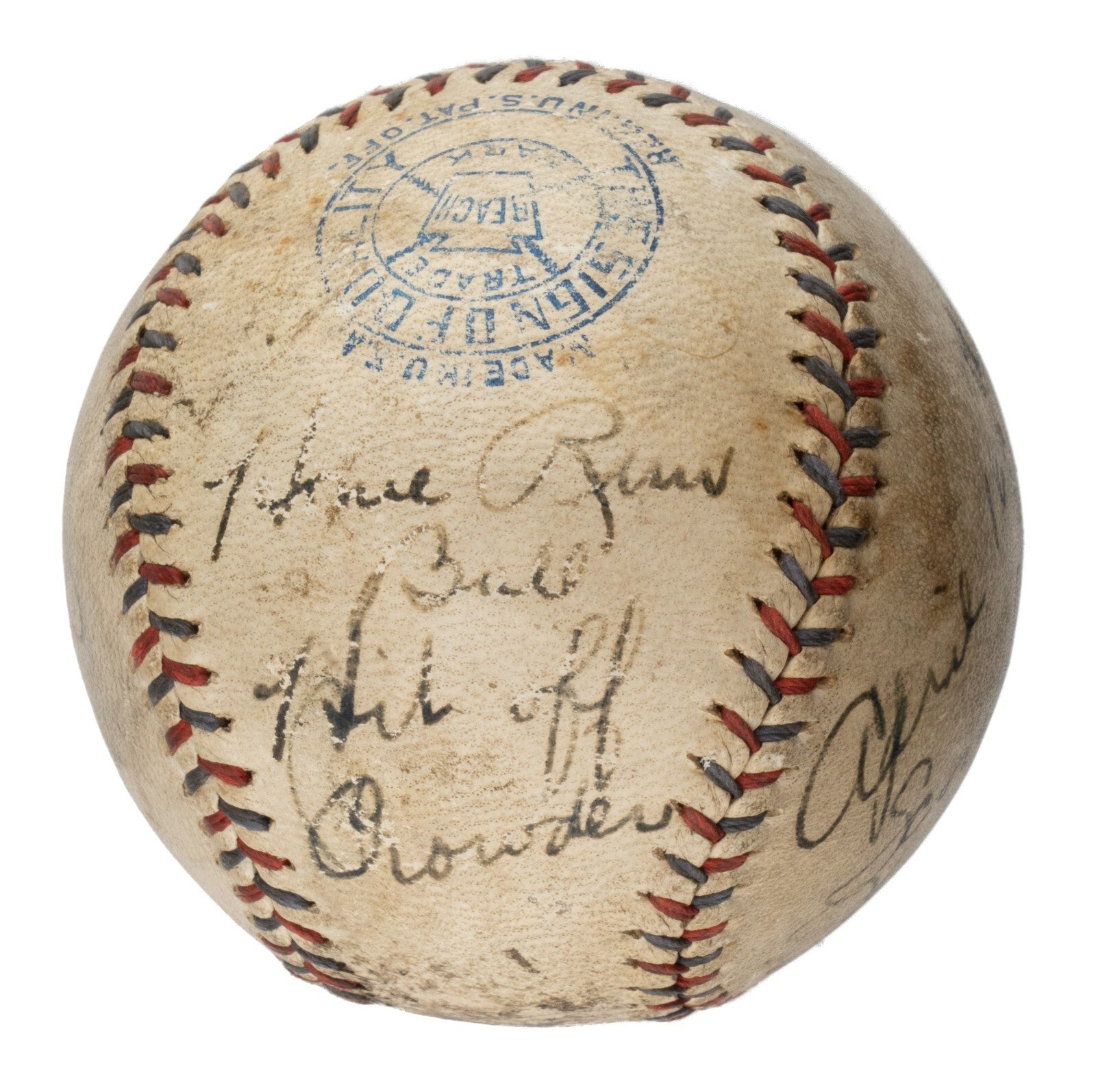 Al Simmons Actual 175th Career Home Run Game Used Baseball 4-16-1932 JSA COA