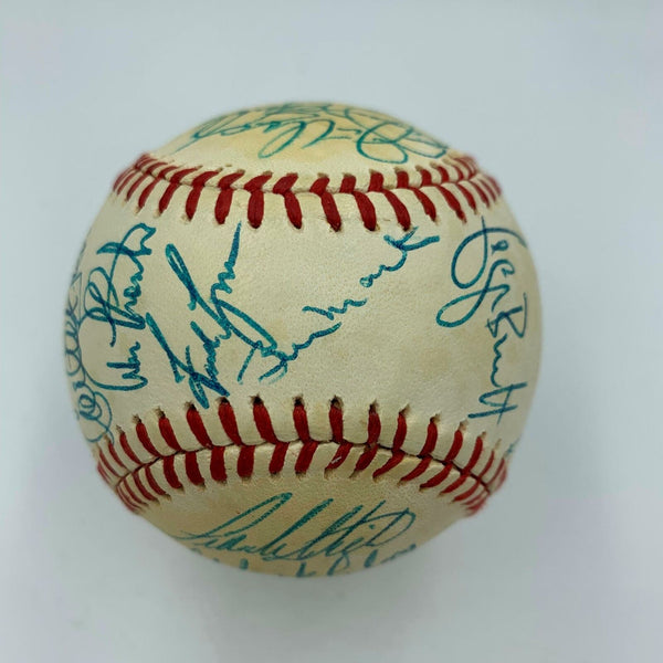 Beautiful 1982 All Star Game Team Signed Baseball Carl Yastrzemski JSA COA