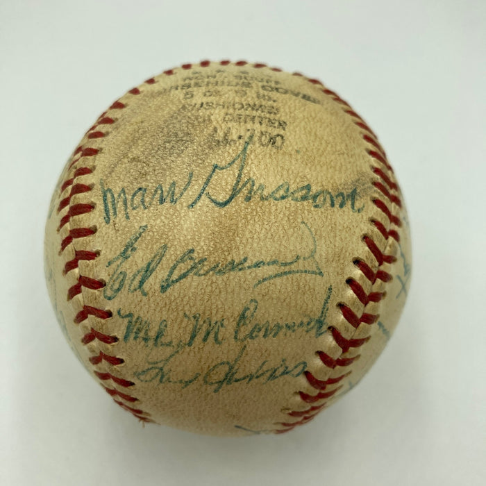1957 New York Giants Team Signed Baseball Willie Mays JSA COA