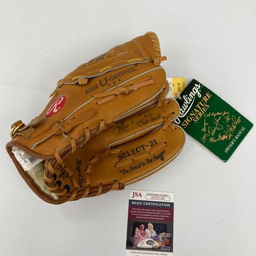 Ken Caminiti 1996 MVP Signed Rawlings Game Model Baseball Glove JSA COA