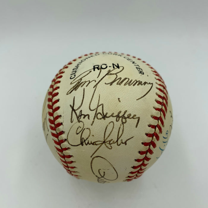 Pete Rose Barry Larkin Cincinnati Reds Legends Signed Baseball JSA COA