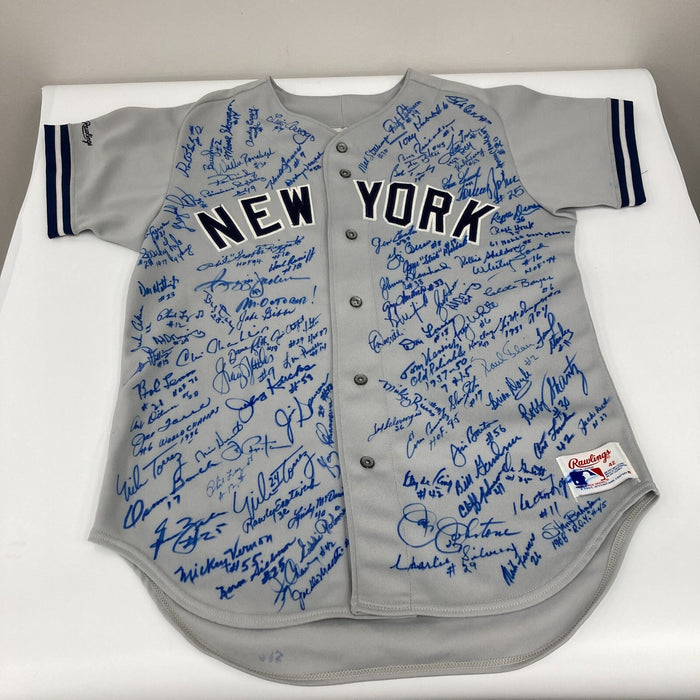 New York Yankees Legends Signed Mickey Mantle Jersey With 95 Signatures! JSA COA