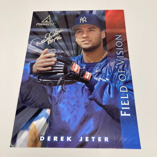 Derek Jeter "ROY 1996" Signed 1997 Pinnacle Jumbo 13x19 Baseball Card Beckett