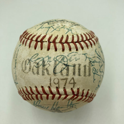 1974 Oakland A’s World Series Champs Team Signed Baseball JSA COA