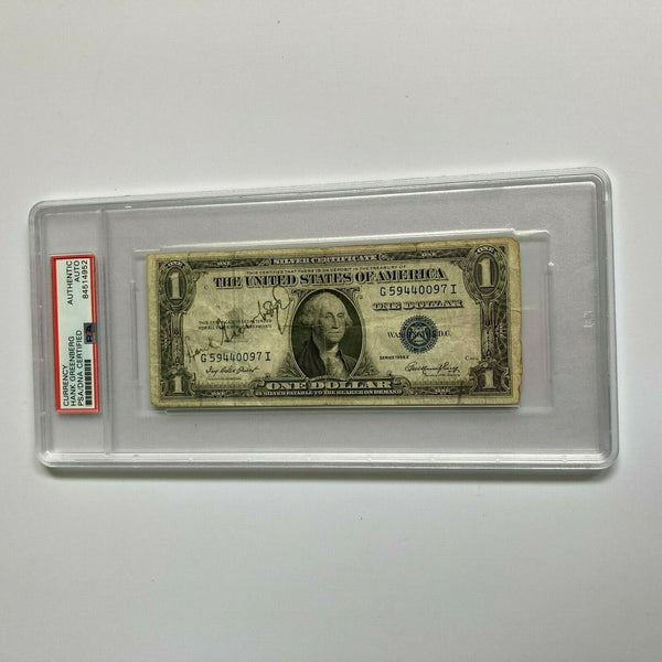Rare 1935 Hank Greenberg Early Career Signed $1 One Dollar Bill PSA DNA