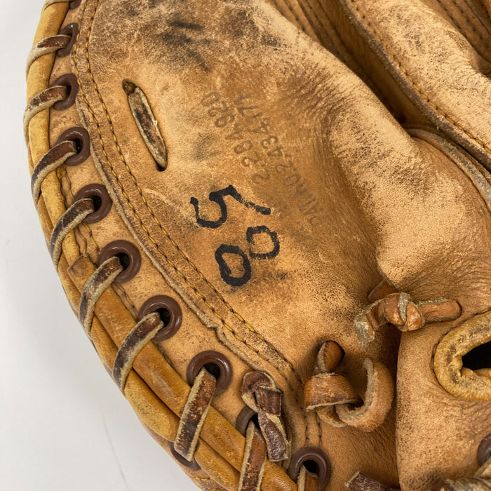 Joe Pignatano 1957 Brooklyn Dodgers Signed Spalding Game Used Catcher's Mitt JSA