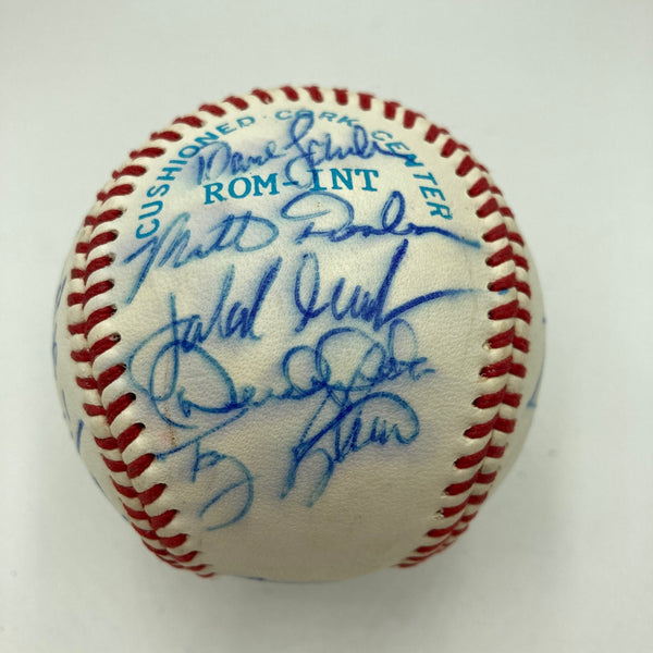 Derek Jeter Mariano Rivera Pre Rookie 1995 Columbus Clippers Signed Baseball JSA
