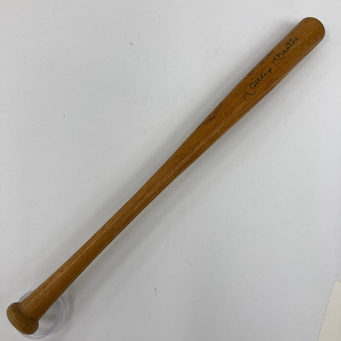 Mickey Mantle & Willie Mays Signed 1973 Willie Mays Night Mini Baseball Bat JSA