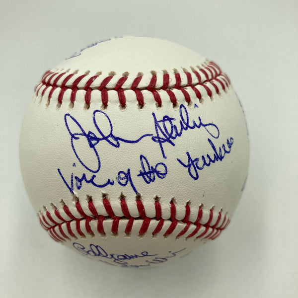 John Sterling Signed Heavily Inscribed STAT Baseball JSA COA RARE!