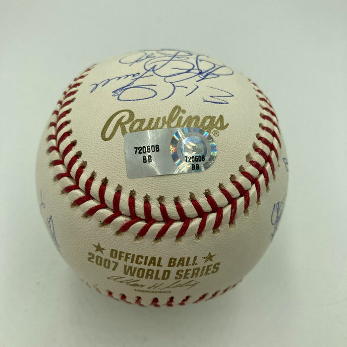 2007 Boston Red Sox World Series Champs Team Signed W.S. Baseball Steiner COA