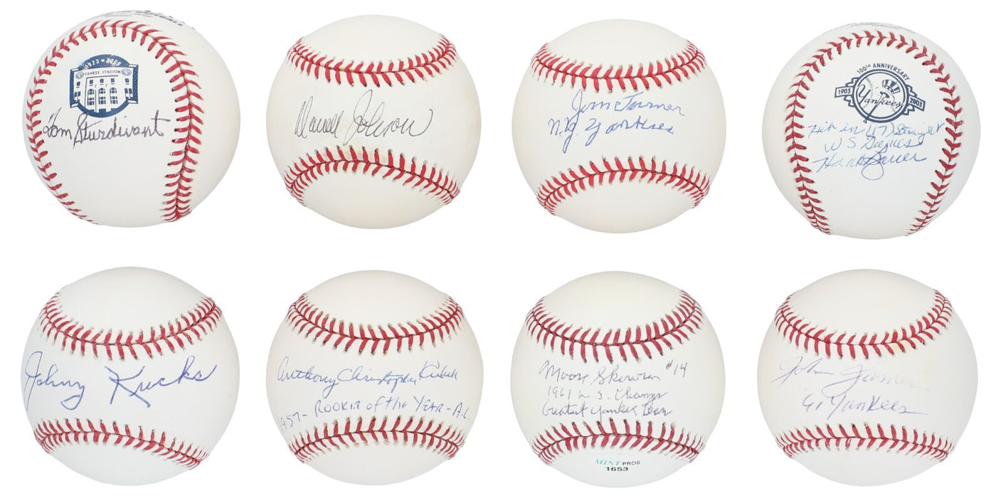 1958 New York Yankees WS Champs Team Signed Baseball Collection 33 Balls PSA JSA