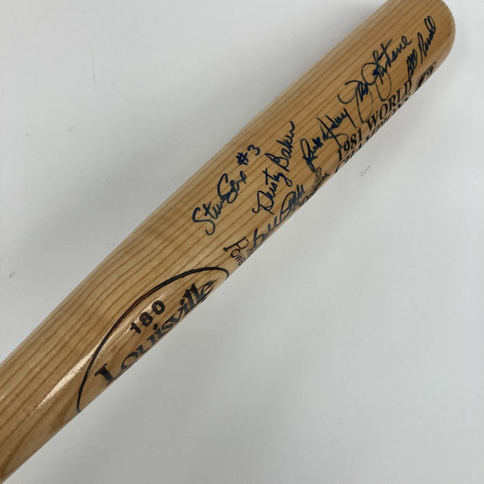 1981 Los Angeles Dodgers World Series Champs Team Signed Baseball Bat  JSA COA