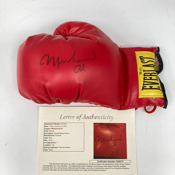 Muhammad Ali Signed Everlast Boxing Glove JSA COA