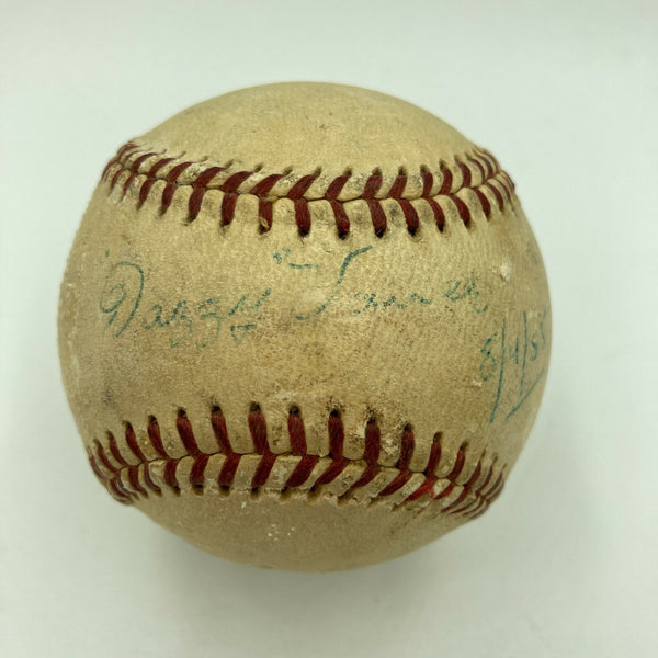 Dazzy Vance Single Signed 1950's National League Baseball With JSA COA