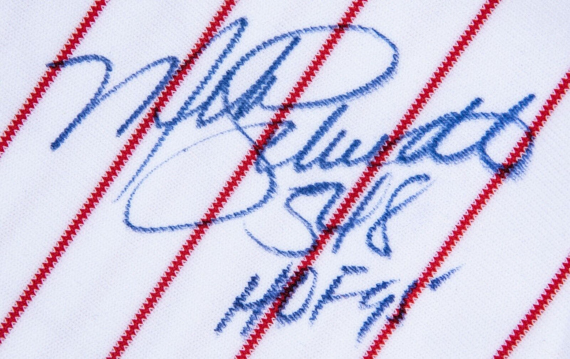 Beautiful Mike Schmidt Signed Inscribed Philadelphia Phillies STAT Jersey JSA