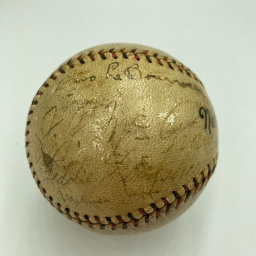 1927 New York Giants Team Signed Baseball John McGraw & Mel Ott JSA COA