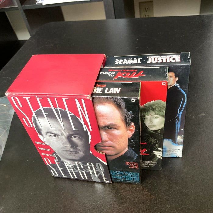 Steven Seagal Signed Autographed VHS Movie Set With JSA COA