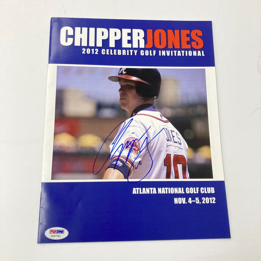 Chipper Jones Signed 2012 Celebrity Golf Program PSA DNA Certified