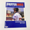 Chipper Jones Signed 2012 Celebrity Golf Program PSA DNA Certified