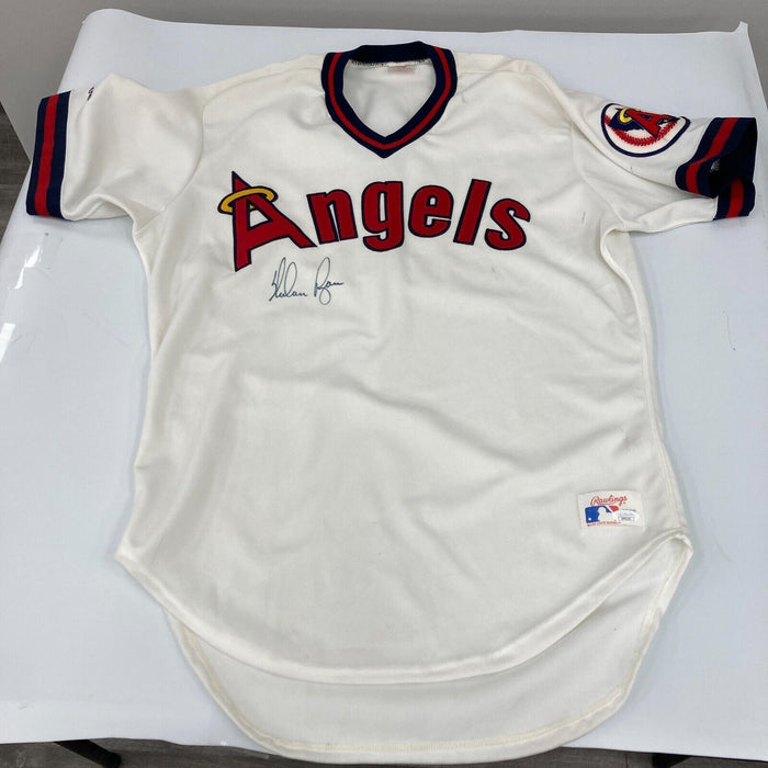 Nolan Ryan Signed Vintage Rawlings California Angels Jersey JSA COA