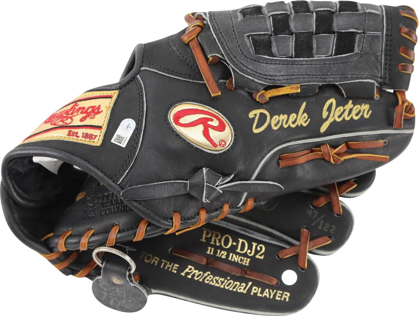Derek Jeter Signed Rawlings Game Model STATS Baseball Glove Steiner COA