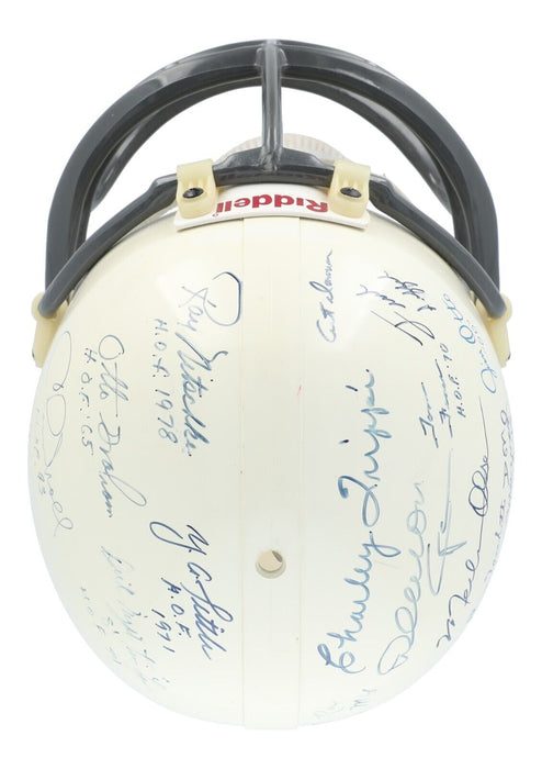 NFL Hall Of Fame Multi Signed Helmet 22 Sigs Ray Nitschke Otto Graham Beckett