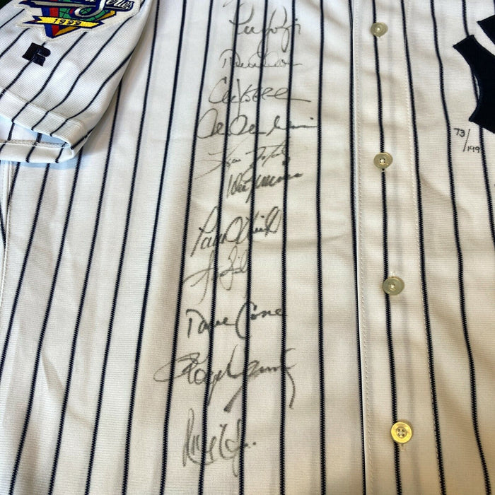 1999 Yankees Team Signed World Series Jersey Derek Jeter Mariano Rivera Steiner