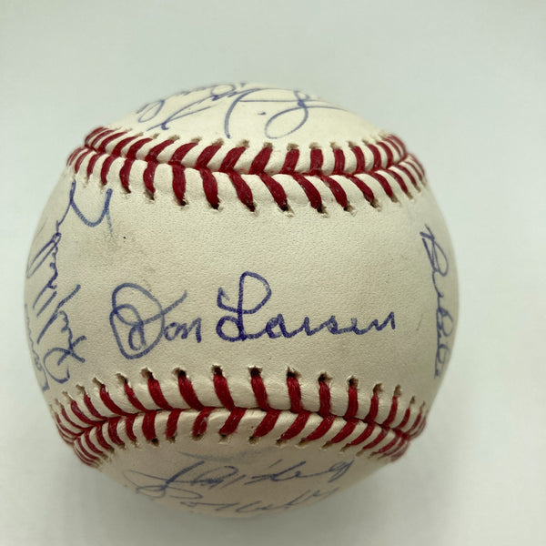 Rickey Henderson Don Larsen New York Yankees Legends Multi Signed Baseball